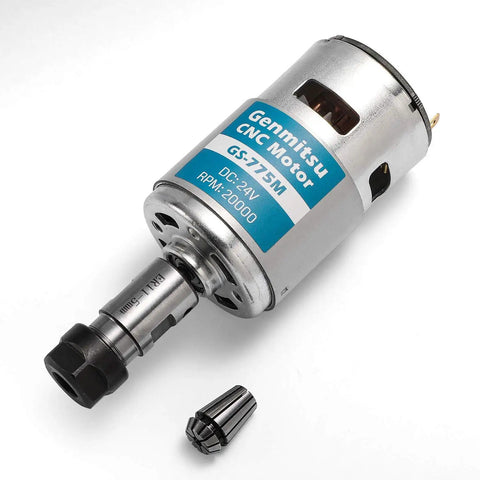 High Power CNC Spindle Motor 20000 RPM For 3018 Router 24V DC With 5mm ER11 Collet Set Noise Suppression PCB Kickass Upgrade