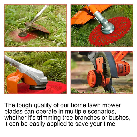9 Inch 36 Tooth Carbide Tipped Brush Cutter Blade For Trimmers And Weed Eater With Universal Adapter Kit in action