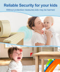 Top Shelf Baby Proof Corner Guards, Super Cuddle Soft Nbr Foam Furniture Edge Bumpers shown on furniture to ensure kids' safety.