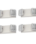 4 Pack White LED Exit Sign With Battery Backup And Emergency Lights Adjustable Two Head Ultra Bright For Commercial Fire Safety
