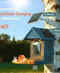 Dope Bird Feeder With Camera Outdoor Birdhouse AI Identifies 11000 Species 3K HD Quality And Arrival Alerts Solar Powered