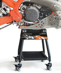 Detachable Dirt Bike Stand With Wheels And Tool Tray, Heavy Duty Maintenance Stand For Dirt Bikes And Pit Bikes, Movable Motorcycle Lift