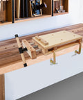 Portable Wooden Workbench With C Type Clips Lightweight 13.4 Lb Craft Bench Made From Durable Rubber Wood on shop table