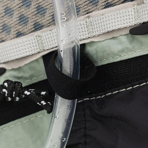 Close-up of Hydration Vest With Reflective 5L Waterproof Water Backpack showing hydration tube loop and fabric detail.