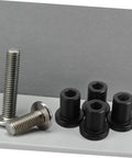 4 Pack Heavy Duty Carbon Steel Sliding Track Spacers And Metal Clamps For Barn Door Mounting And Replacement, Easy Install Hardware Kit