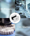 8 Pack SBR12UU Linear Bearing Blocks 12mm Open Slide Long Block with CNC and 3D printer background