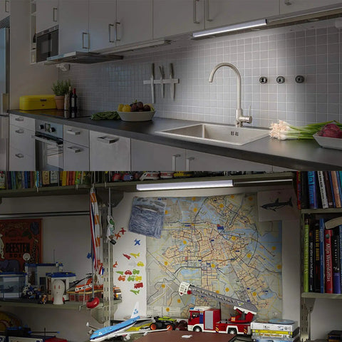 USB Powered LED Light Bar Under Cabinet Lighting With Magnetic Mount For Kitchen Closet Desk And Dorm Room Energy Saving