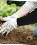 Heavy Duty Cut Resistant Arm Guards And Thorn Proof Work Sleeves Delivering Badass Coverage For Mechanics Welders Gardeners Handling Outdoor Tasks And Weekend Project Grind, worn while digging soil.
