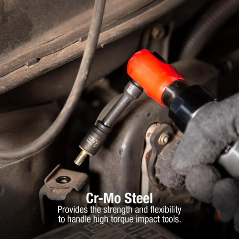 Magnetic Impact Socket Set For One Quarter Inch Drive And Metric 23 Piece Chrome Moly Steel With Radius Corner Design And Chamfered Openings For High Torque Fasteners And A Solid Easy Grip