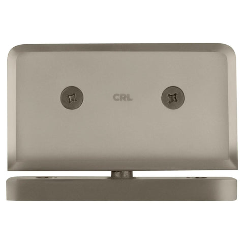 Senior Prima 01 Series Satin Nickel Top Or Bottom Mount Glass Hinge For Half Inch Thick Tempered Glass Panels, Beefy Heavy-Duty Shower Door Hardware, Smooth Operation And Clean Finish close-up