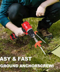 Heavy Duty Screw In Tent Stakes Pack Of 12 8 Inch Ground Anchors With Hex Head Driver Durable Carbon Steel Outdoor Stakes