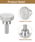 Solid As A Rock M6 X 16mm Knurled Thumb Screws 304 Stainless Steel Flat Head Bolts with textured grip for easy fastening.