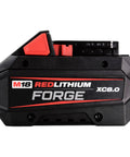 M18 RedLithium High Output 18V 8.0Ah Lithium-Ion Battery Pack For Cordless Power Tools, side view with red detail