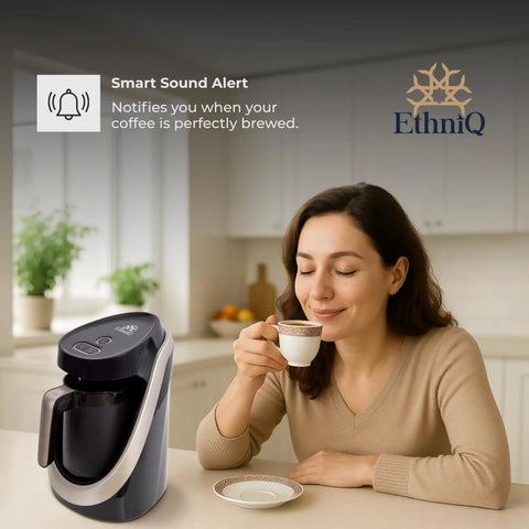 Electric Turkish Coffee Pot With Cook Sense Technology 1 To 4 Cup Capacity BPA Free 120V Delivers Bold Turkish And Greek Coffee