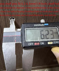 Measuring 6.2mm shelf hole diameter for Heavy Duty Six Point Two Millimeter Shelf Pegs One Quarter Inch Spoon Shape Support Pins Nickel Plated Forty Piece Kit.