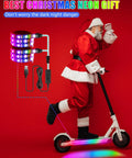 Santa riding scooter with LED Light Strips For Scooters For Night Riding 5V High Bright 5050 LEDs App Controlled RGBIC