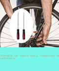 heavy-duty oil seal removal tool set next to bicycle repair