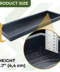 Close-up of DIY Wooden Paver Molds Kit, 2 Pack Concrete Paver Molds showing size and height details, 4.4 cm depth.