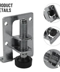 Rock Solid Steel Adjustable Leveling Feet for Furniture Stabilization Lets Tables Cabinets and Shelves Sit Flush Eliminate Wobble