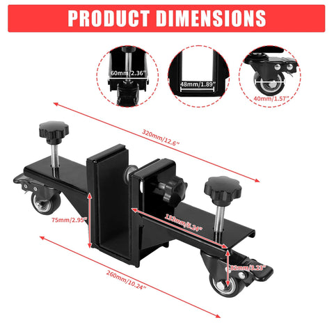 Heavy Duty Door Dolly Kit With Wheels For 0 To 2.12 Inch Thick Doors, 2 Piece Adjustable Door Installation Set, Supports Up To 750 Lbs