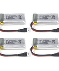 4 In 1 Charger And 4 Pack 3.7V 350mAh Rechargeable LiPo Batteries For U12S U12 Helicopter Featuring Safe Charge Protection