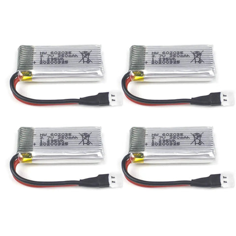 4 In 1 Charger And 4 Pack 3.7V 350mAh Rechargeable LiPo Batteries For U12S U12 Helicopter Featuring Safe Charge Protection