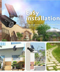 Outdoor Solar Motion Sensor Light Set Of 2 In Black With 800 Lumens 8 LED Spotlight 5W Solar Flood Light IP66 Waterproof Wireless