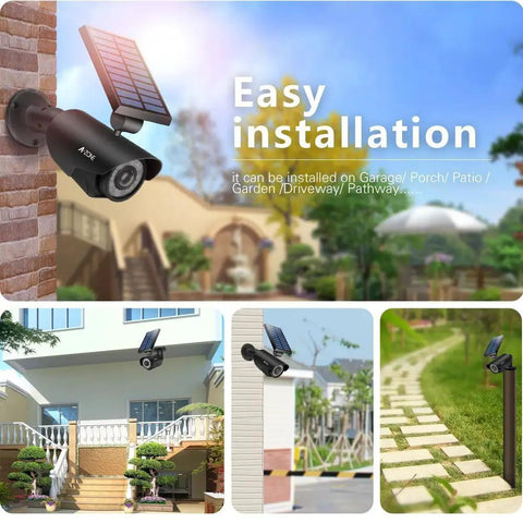 Outdoor Solar Motion Sensor Light Set Of 2 In Black With 800 Lumens 8 LED Spotlight 5W Solar Flood Light IP66 Waterproof Wireless