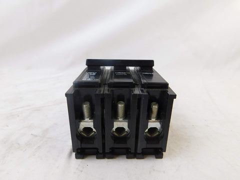 Front view of BR320 Three-Pole 20 Amp 240 Volt Circuit Breaker for home electrical panel, showing heavy-duty construction.