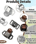10 Pack Mailbox Replacement Roller Catch Latches With Screws For Door And Cabinet Repairs, white and brown, product details