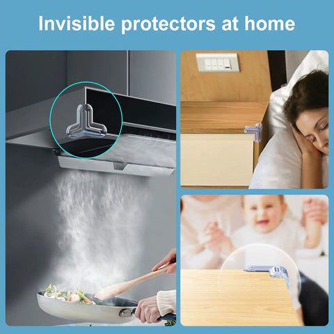8 Pack Baby Corner Protectors With Soft Silicone For Furniture And Glass Countertops Clear Corner Guards Bumpers in use