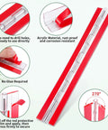 Built Rugged 4 Piece Self Adhesive Acrylic Piano Hinge Set Continuous Door Clip Heavy Duty Cabinet Hardware with red adhesive tape.