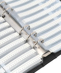 Capacitor Sample Kit For Engineers And Students, 84 Value Types With 50 Pieces Each, Total 4200 Capacitors, Ceramic Caps Book Featuring COG X7R X5R Dielectrics, Clear ID Labels, Perfect For Projects, Labs, And Classrooms. Ceramic capacitor sample book in ring binder with labeled pages