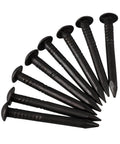 Black Copper Round Head Wood Nails Antique Copper Decorative Nails For Furniture, 22mm Long, arranged in a fan shape
