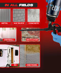 Expanding Foam Gun Kit With Two Metal Dispensing Guns And Nine Extenders For Caulking Filling And Sealing Homes For DIY Pros