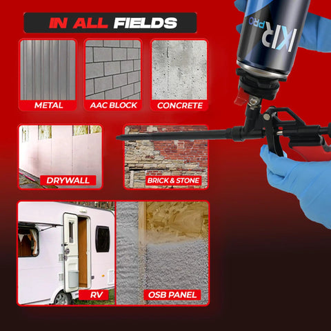 Expanding Foam Gun Kit With Two Metal Dispensing Guns And Nine Extenders For Caulking Filling And Sealing Homes For DIY Pros