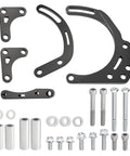 Aluminum SBC Alternator And Power Steering Pump Drive Bracket Kit With Pulley For Double Hump Heads Long Water Pump V Belt System