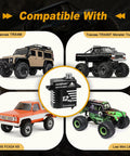 Image showing compatibility of Waterproof 12Kg High Torque Digital Steering Servo with various 1/18-scale RC crawlers and trucks.