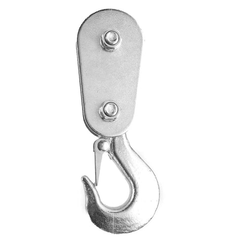 UTV Plow Pulley Kit With Winch Pulley And Hook For Plow 2 Ton Snatch Block Wire Rope Lifting Pulley With Hook For UTV ATV Quad Bike Motocross Snow Plow Accessory, silver metal hook