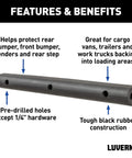 20 Inch Universal Rubber Bumper Guard Strips For Loading Docks And Trucks Rear Fender Pad Bump Stop Heavy Duty Rubber