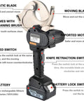Heavy Duty Hydraulic Battery Cutter With Electric Ratchet Tool 75mm Capacity showing components and switches labeled