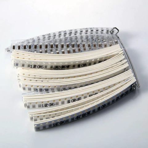 1206 SMD Ceramic Capacitor Kit With 720 Pieces, Assorted Values From 1pF To 10uF, 25V And 50V, X7R MLCC Dielectric packs
