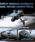 8K GPS Drone With 7.2 Inch Touch Screen Remote, 3 Axis Gimbal With EIS Anti Shake displaying obstacle avoidance laser