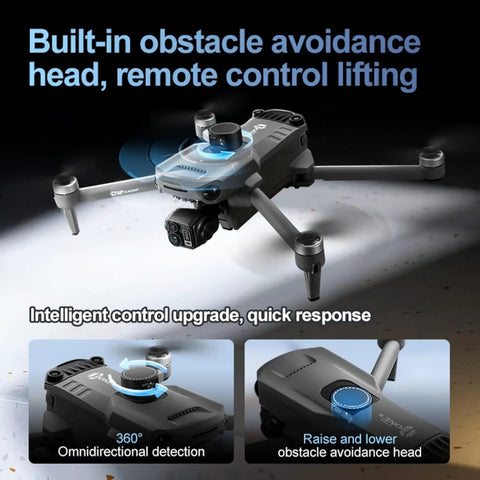 8K GPS Drone With 7.2 Inch Touch Screen Remote, 3 Axis Gimbal With EIS Anti Shake displaying obstacle avoidance laser