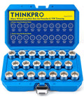 Wheel Lock Removal Kit With Master Key For Porsche And VW Touareg, 20 Precision Cut Sockets Covering 14PT To 23PT Patterns in blue case