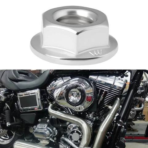 Premium Heavy Duty 4 Pack 5/16 24 Unf Stainless Steel Hex Flange Nuts for Harley Davidson exhaust manifold