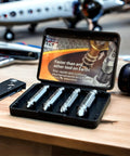 8440P Pro Grabit Broken Bolt And Damaged Screw Extractor 4 Piece Kit With Self Centering Tip in open black case on table