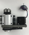 Dead Simple Setup Cnc Rotary Axis Upgrade Fourth A Axis Mounting Kit Utilizing Nema23 Stepper Motor with chuck and wiring.