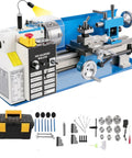 Dead Nuts Accurate Mini Metal Lathe 7 X 14 Inch Benchtop Machine With 550 Watt Motor And 3 Jaw Chuck, tools and accessories included.