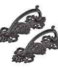 Solid Cast Iron Gate Handles Set 2 Pack Heavy Duty 8.7 Inch Long Barn Door Pulls for fence gates and cabinets, rustic farmhouse decor.